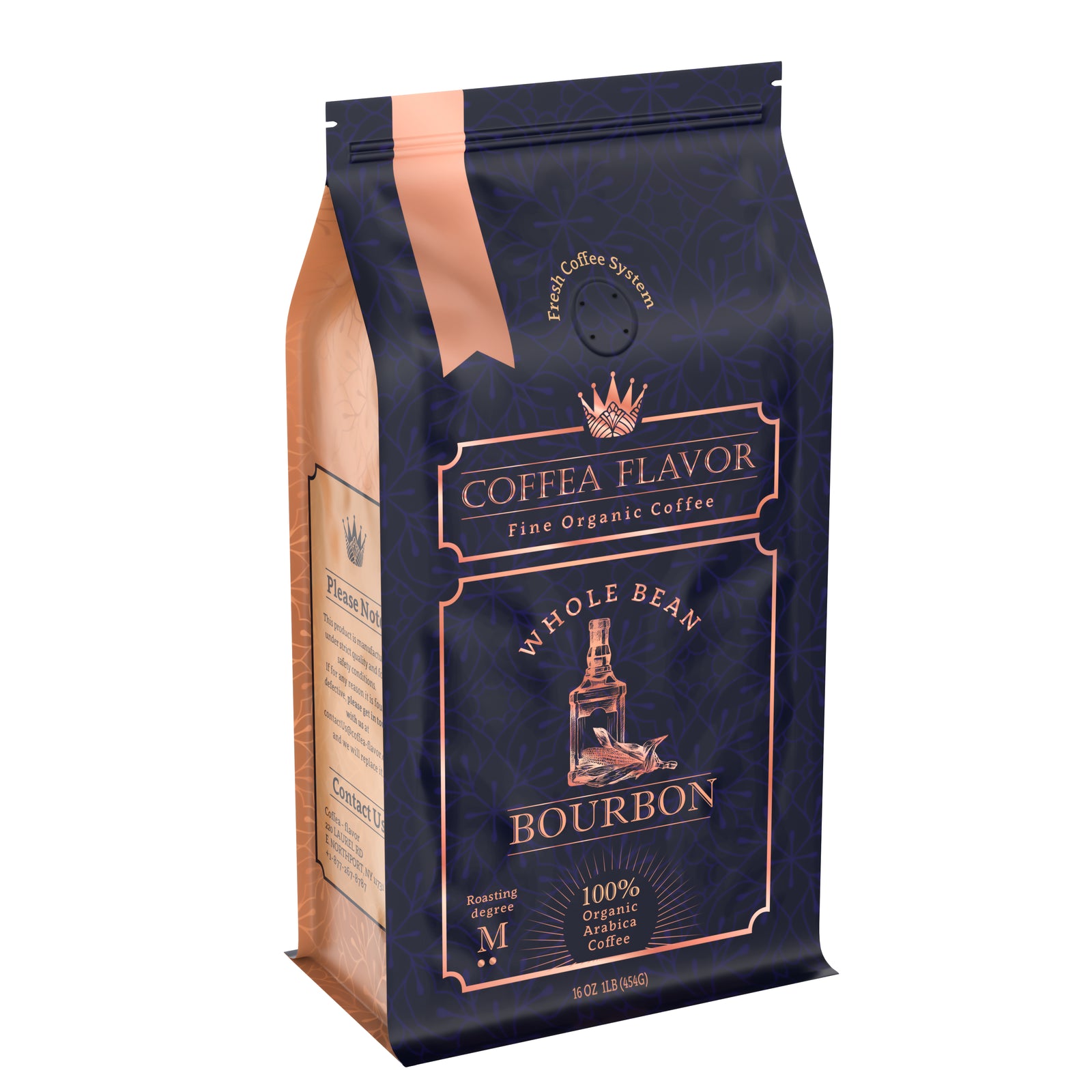 Bourbon Whole Bean and Ground Coffee – Organic 100% Arabica, Single Origin, Medium Roast