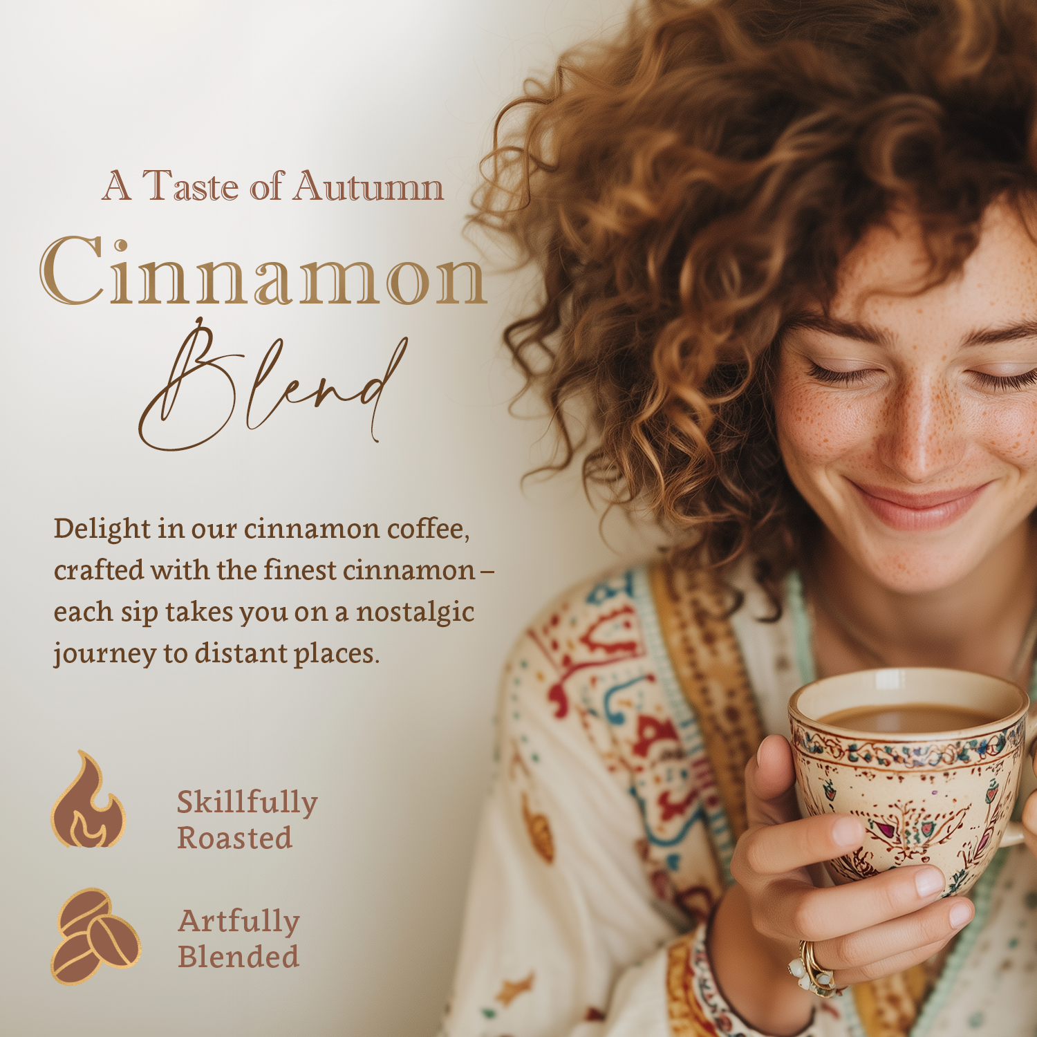 Cinnamon Whole Bean and Ground Coffee – Organic 100% Arabica, Single Origin, Medium Roast