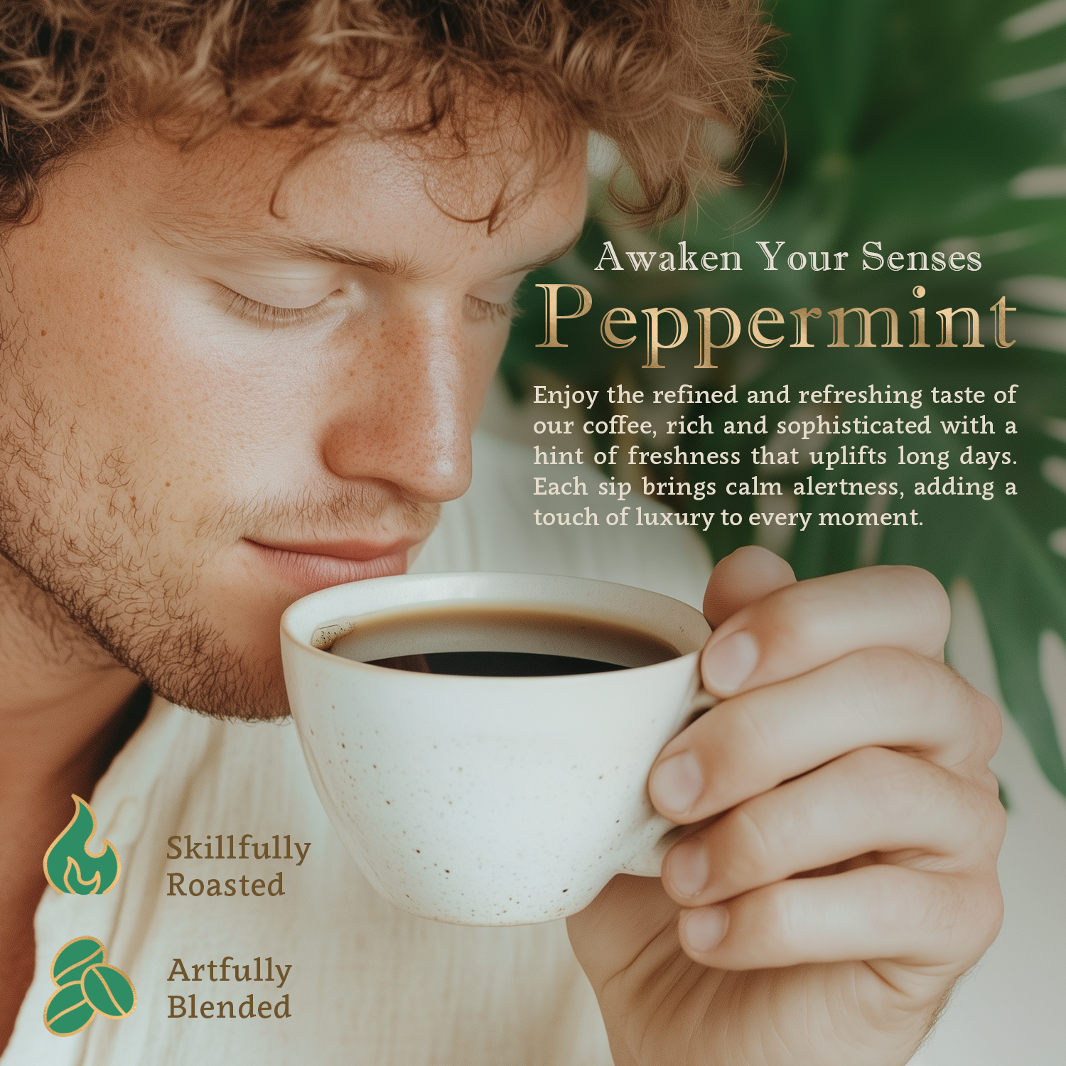 Peppermint Whole Bean and Ground Coffee – Organic 100% Arabica, Single Origin, Medium Roast