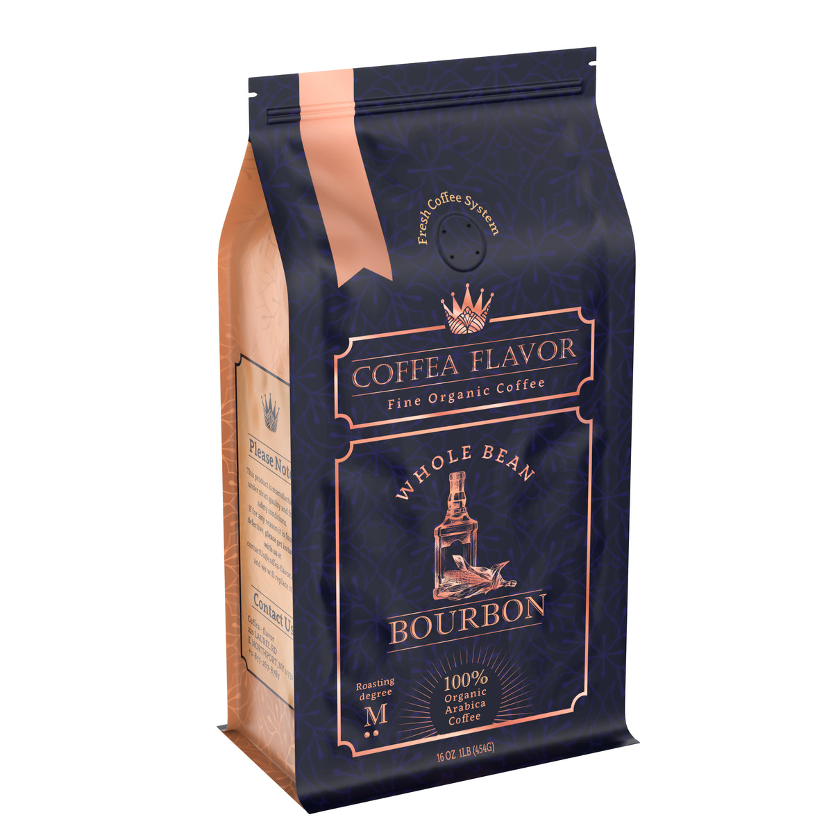 Bourbon Whole Bean and Ground Coffee – Organic 100% Arabica, Single Origin, Medium Roast