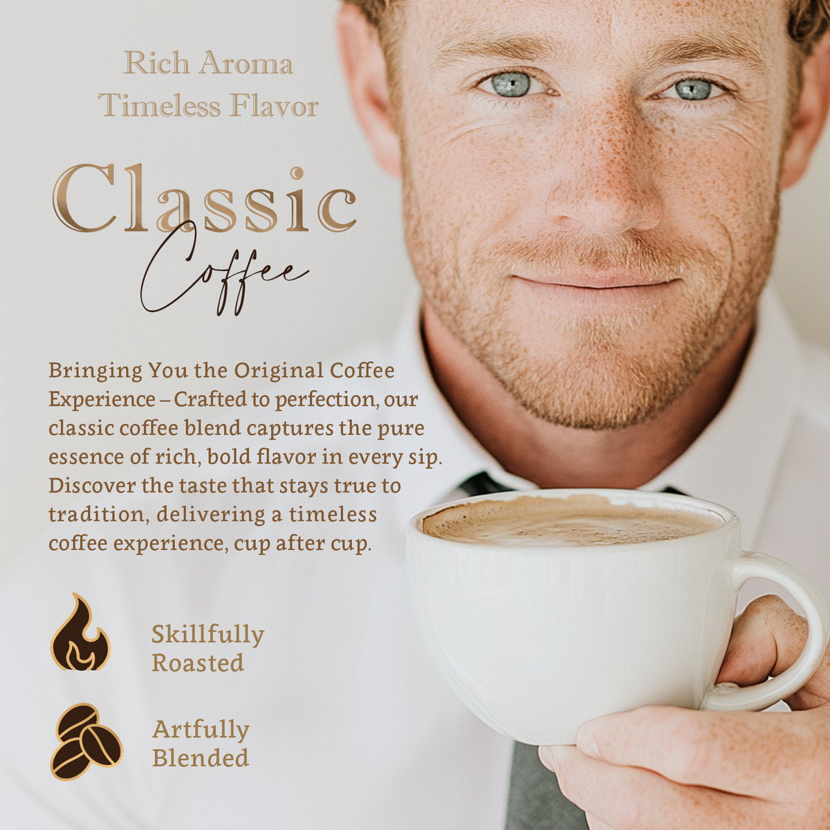 Classic Whole Bean and Ground Coffee – Organic 100% Arabica, Single Origin, Medium Roast