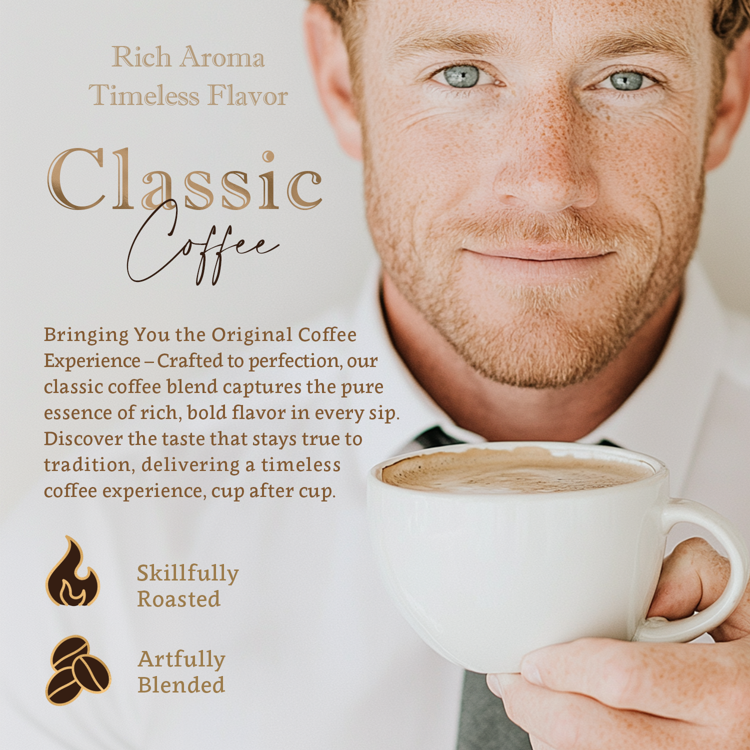 Classic Whole Bean and Ground Coffee – Organic 100% Arabica, Single Origin, Medium Roast