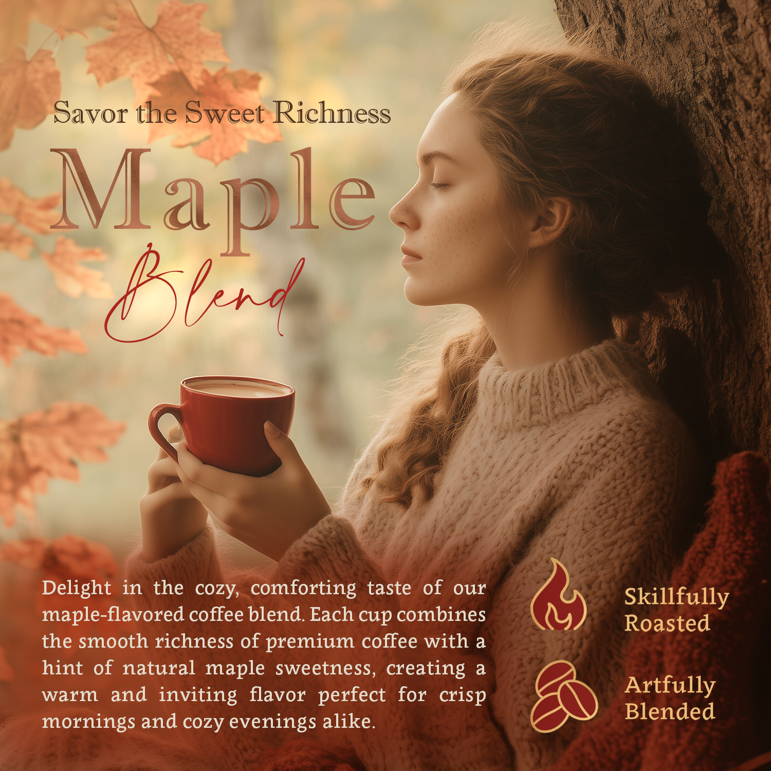 Maple Whole Bean and Ground Coffee – Organic 100% Arabica, Single Origin, Medium Roast